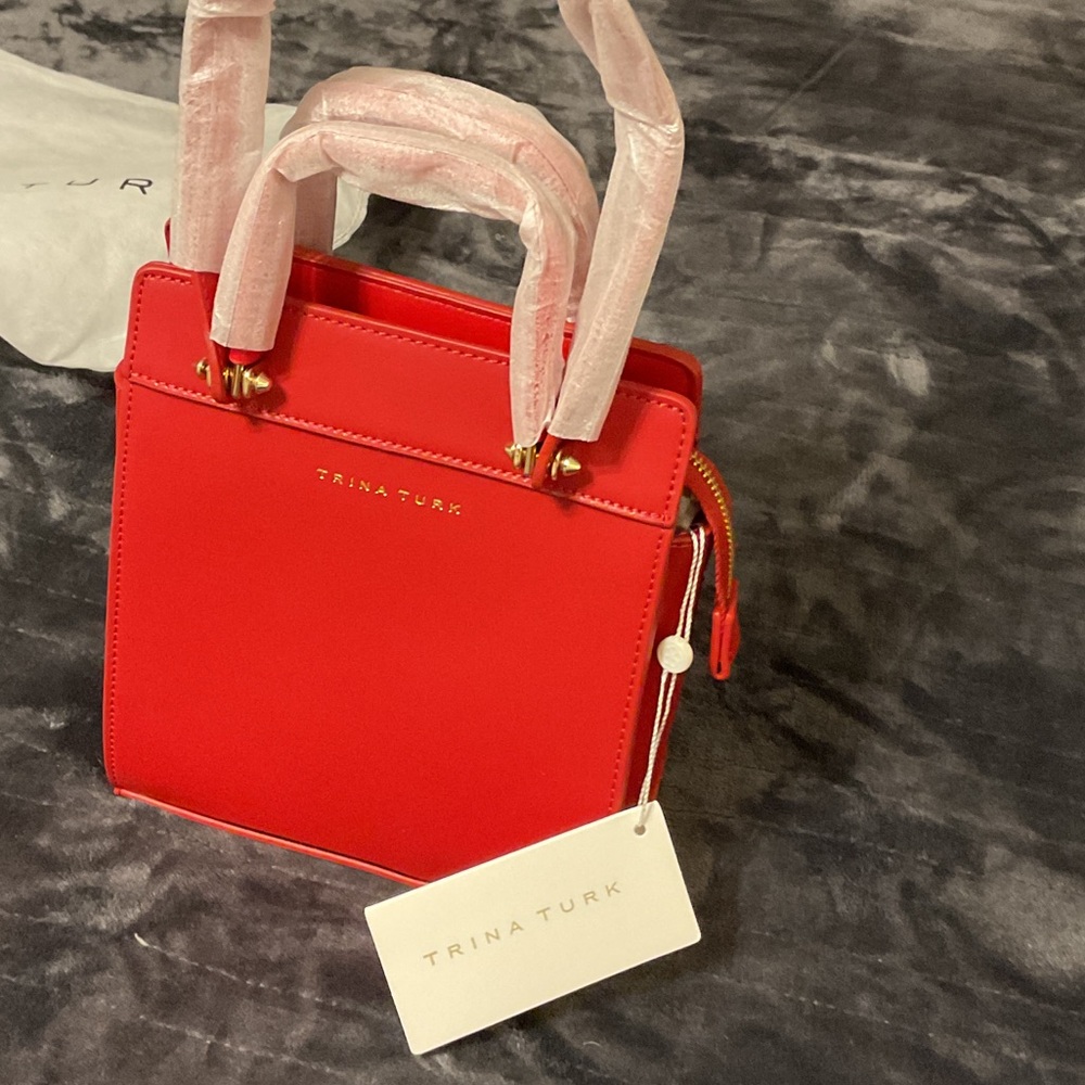 Trina Turk Bold Red Tote - Picture 3 of 4